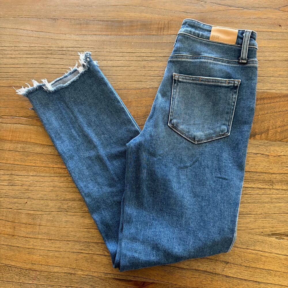 Paige Cindy High-Rise Crop Straight-Leg Jeans - Size 27
